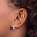 Load image into Gallery viewer, 14K White Gold Hinged Hoop Earrings  3mm width
