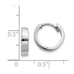 Load image into Gallery viewer, 14K White Gold Hinged Hoop Earrings  3mm width
