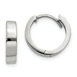 Load image into Gallery viewer, 14K White Gold Hinged Hoop Earrings  3mm width

