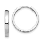 Load image into Gallery viewer, 14K White Gold Hinged Earrings  3mm width
