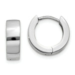 Load image into Gallery viewer, 14K White Gold Hinged Hoop Earrings  4.5mm width
