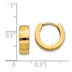 Load image into Gallery viewer, 14K Yellow Gold Hinged Hoop Earrings  4.5mm width
