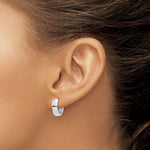Load image into Gallery viewer, 14K White Gold Hinged Earrings  4mm width
