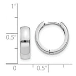 Load image into Gallery viewer, 14K White Gold Hinged Earrings  4mm width
