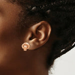 Load image into Gallery viewer, 14k Rose Gold Polished Love Knot Post Earrings
