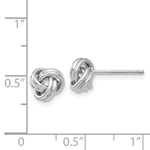 Load image into Gallery viewer, 14k White Gold Polished Love Knot Post Earrings
