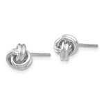 Load image into Gallery viewer, 14k White Gold Polished Love Knot Post Earrings
