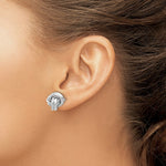 Load image into Gallery viewer, 14k White Gold Polished Love Knot Post Earrings

