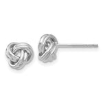 Load image into Gallery viewer, 14k White Gold Polished Love Knot Post Earrings
