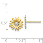Load image into Gallery viewer, 14K Yellow Gold &amp; Rhodium Mini Daisy Post Earrings
