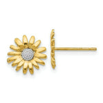 Load image into Gallery viewer, 14K Yellow Gold &amp; Rhodium Mini Daisy Post Earrings
