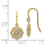 Load image into Gallery viewer, 14K Yellow Gold &amp; Rhodium Polished Fancy Dangle Earrings
