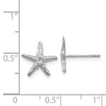 Load image into Gallery viewer, 14k White Gold Starfish Post Earrings
