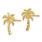 Load image into Gallery viewer, 14K Yellow Gold Palm Tree Post Earrings
