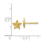 Load image into Gallery viewer, 14K Yellow Gold Polished &amp; Diamond-cut StarFish Post Earrings
