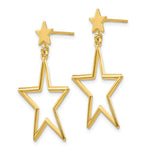 Load image into Gallery viewer, 14K Yellow Gold Star Dangle Post Earrings
