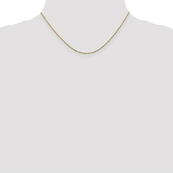 14K Yellow Gold .95mm Twisted Box Chain Necklace  Length 16'' inches