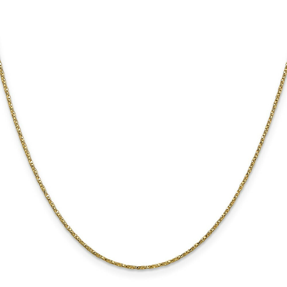 14K Yellow Gold .95mm Twisted Box Chain Necklace  Length 16'' inches