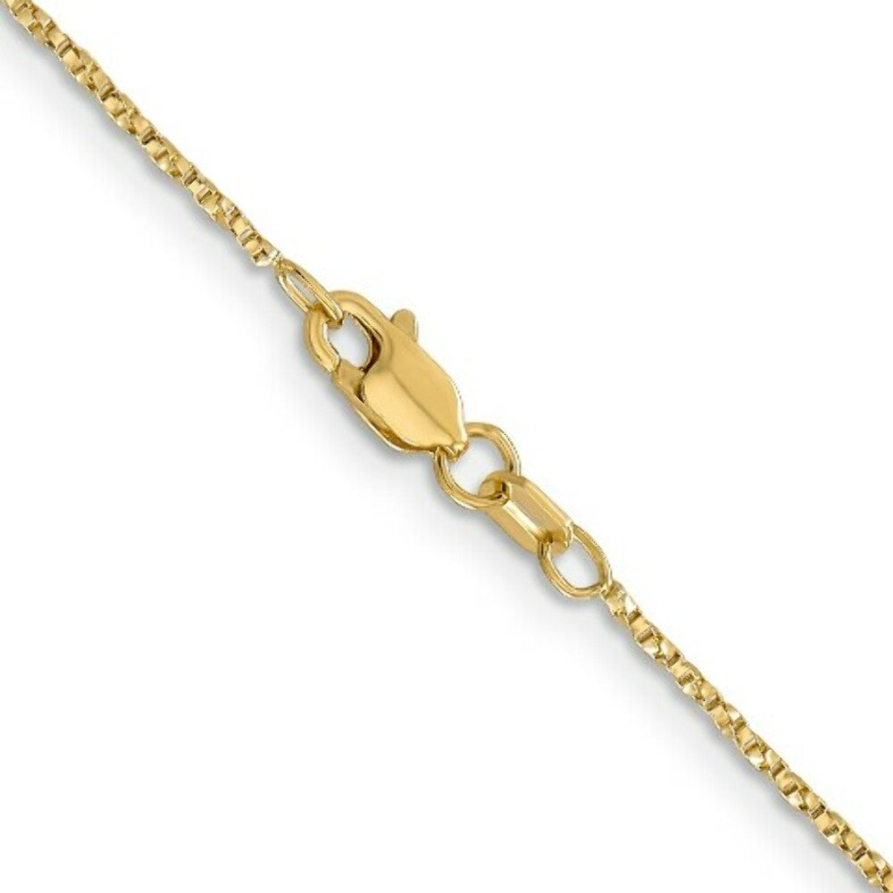 14K Yellow Gold .95mm Twisted Box Chain Necklace  Length 16'' inches