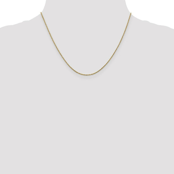 14K Yellow Gold .95mm Twisted Box Chain Necklace  Length 18'' inches