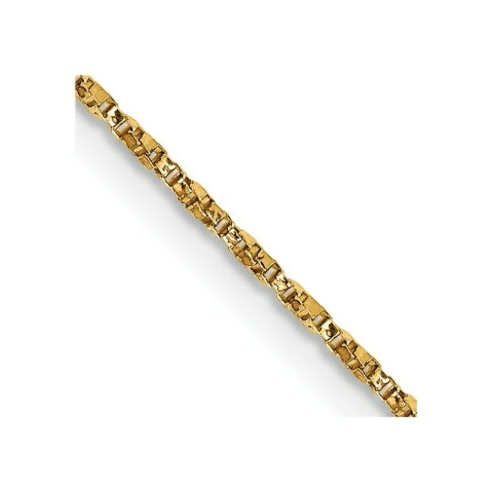 14K Yellow Gold .95mm Twisted Box Chain Necklace  Length 20'' inches