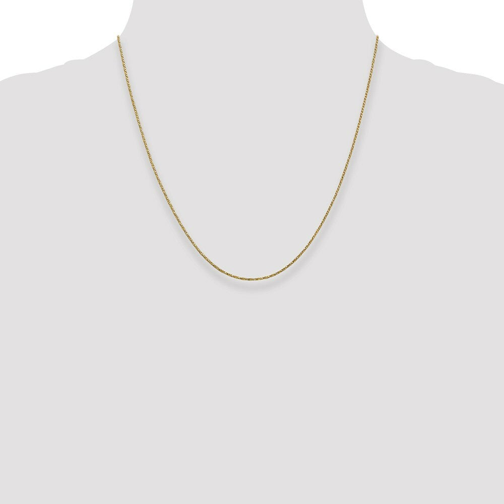 14K Yellow Gold .95mm Twisted Box Chain Necklace  Length 20'' inches