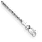 Load image into Gallery viewer, 14K White Gold 1.75mm Handmade Regular Rope Chain Bracelet  Length 7'' inches
