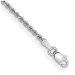 Load image into Gallery viewer, 14K White Gold 2mm Handmade Regular Rope Chain Bracelet  Length 7'' inches
