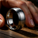 Load image into Gallery viewer, Mens Comfort Fit -Brushed Domed Tungsten Carbide Ring - Dual Grooves - 6mm 8mm Wide - Style name: MAGNUS - Lifetime Warranty
