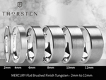 Load image into Gallery viewer, Mens Comfort Fit -Pipe Cut Brush Finish Tungsten Carbide Wedding Ring - 4mm 6mm 7mm 8mm 10mm 12mm Wide - Style name: MERCURY
