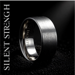 Load image into Gallery viewer, Mens Comfort Fit -Pipe Cut Brush Finish Tungsten Carbide Wedding Ring - 4mm 6mm 7mm 8mm 10mm 12mm Wide - Style name: MERCURY
