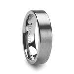 Load image into Gallery viewer, Mens Comfort Fit -Pipe Cut Brush Finish Tungsten Carbide Wedding Ring - 4mm 6mm 7mm 8mm 10mm 12mm Wide - Style name: MERCURY

