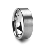 Load image into Gallery viewer, Mens Comfort Fit -Pipe Cut Brush Finish Tungsten Carbide Wedding Ring - 4mm 6mm 7mm 8mm 10mm 12mm Wide - Style name: MERCURY
