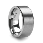 Load image into Gallery viewer, Mens Comfort Fit -Pipe Cut Brush Finish Tungsten Carbide Wedding Ring - 4mm 6mm 7mm 8mm 10mm 12mm Wide - Style name: MERCURY
