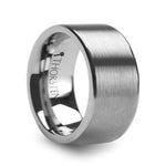 Load image into Gallery viewer, Mens Comfort Fit -Pipe Cut Brush Finish Tungsten Carbide Wedding Ring - 4mm 6mm 7mm 8mm 10mm 12mm Wide - Style name: MERCURY
