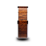 Load image into Gallery viewer, Mens Comfort Fit Flat Tungsten Carbide Wedding Band Ring - Exotic Mahogany Hard Wood Inlay - Polished Edges - 8mm Wide - Style name: BOLO - Lifetime Warranty
