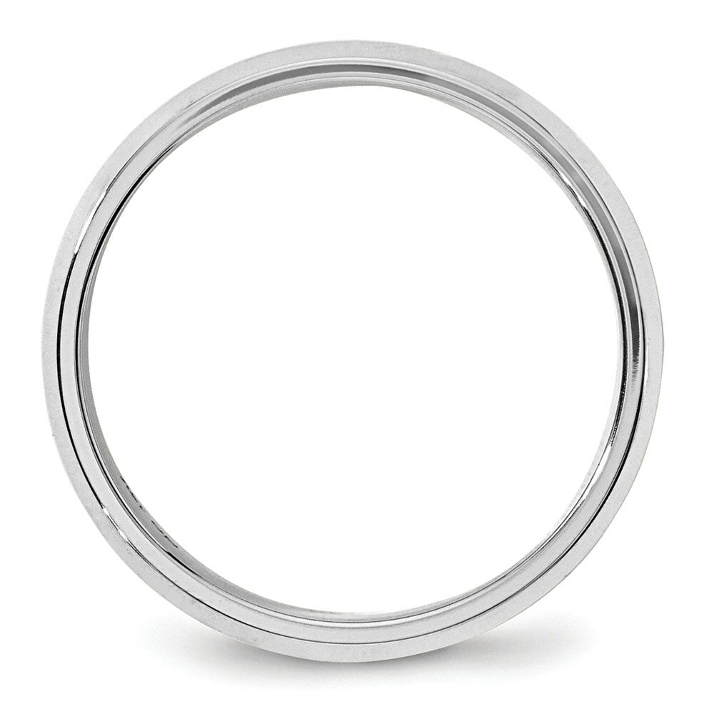 10K White Gold 6mm Bevel Edge Comfort Fit Wedding Band Ring