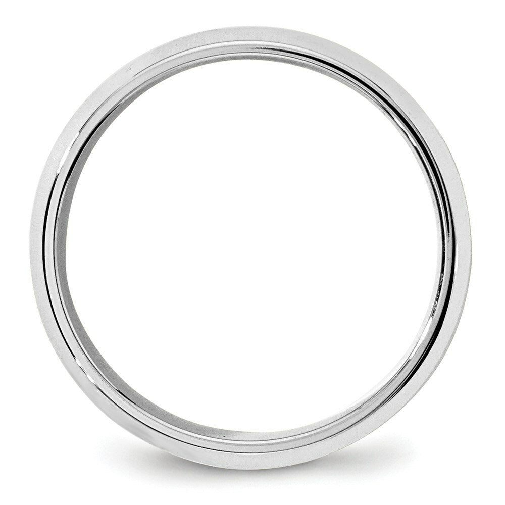 10K White Gold 7mm Bevel Edge Comfort Fit Wedding Band Ring