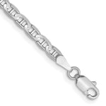 Load image into Gallery viewer, 14K White Gold 3mm Concave Anchor Chain Bracelet  Length 8'' inches
