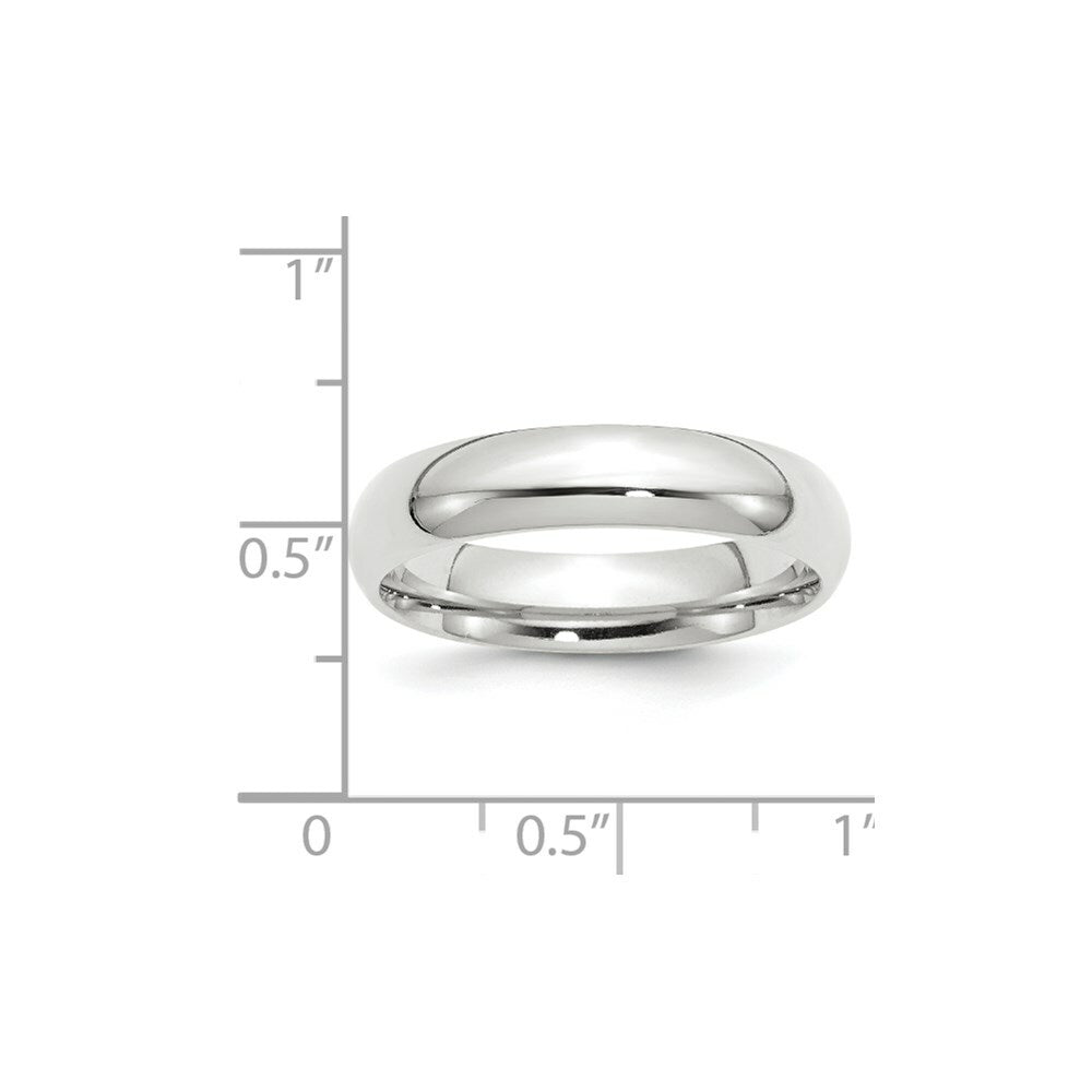 10K White Gold 5mm Standard Comfort Fit Wedding Band Ring