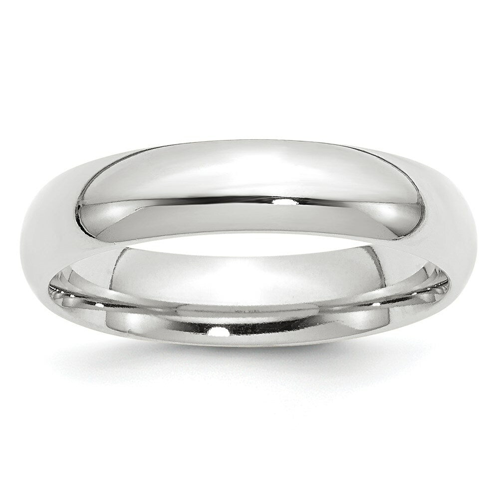 10K White Gold 5mm Standard Comfort Fit Wedding Band Ring