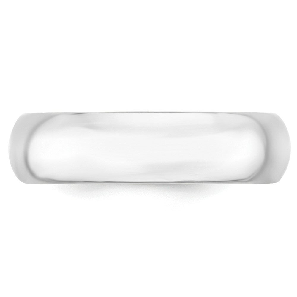 10K White Gold 6mm Standard Comfort Fit Wedding Band Ring