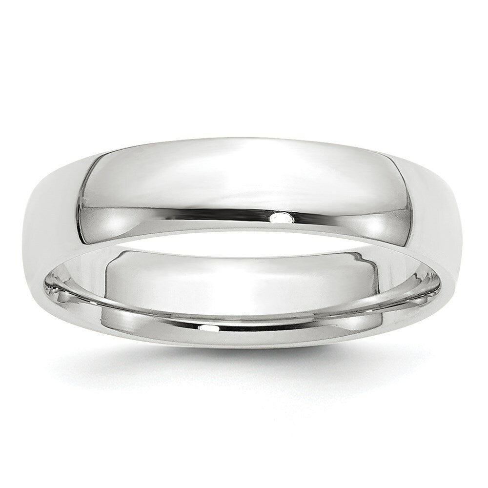 10K White Gold 5mm Comfort Fit Wedding Band Ring