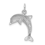 Load image into Gallery viewer, 14K White Gold Dolphin Charm Pendant
