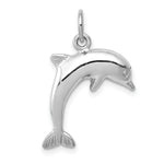 Load image into Gallery viewer, 14K White Gold Dolphin Charm Pendant
