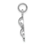 Load image into Gallery viewer, 14K White Gold Dolphin Charm Pendant
