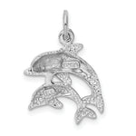 Load image into Gallery viewer, 14K White Gold Dolphin Charm Pendant
