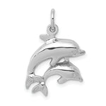 Load image into Gallery viewer, 14K White Gold Dolphin Charm Pendant
