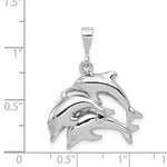 Load image into Gallery viewer, 14K White Gold Dolphin Charm Pendant
