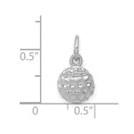 Load image into Gallery viewer, 14K White Gold Golf Ball Charm Pendant
